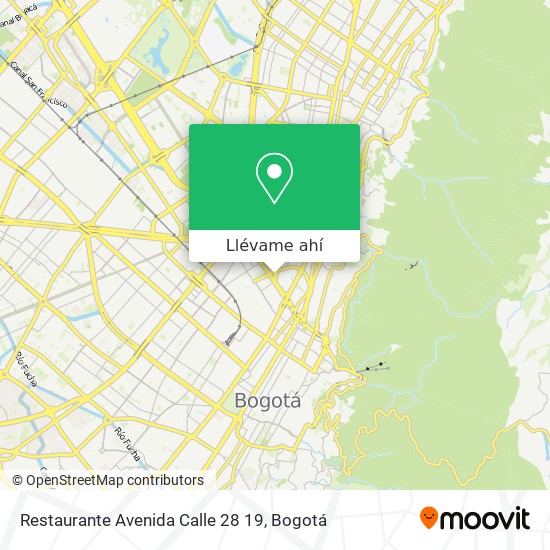 Mapa de Restaurante Avenida Calle 28 19