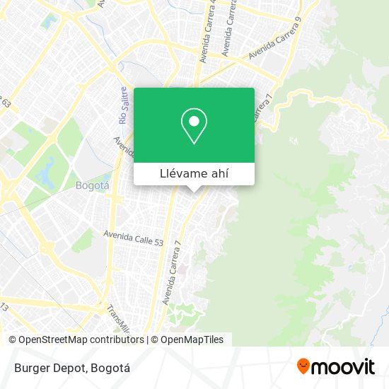 Mapa de Burger Depot