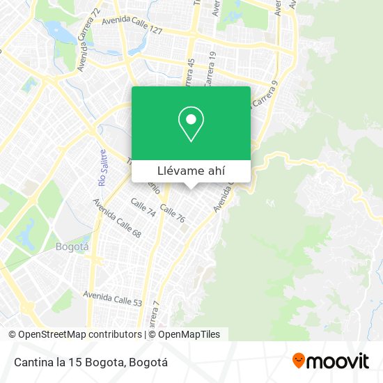Mapa de Cantina la 15 Bogota