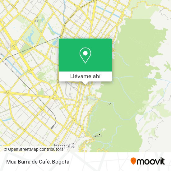 Mapa de Mua Barra de Café