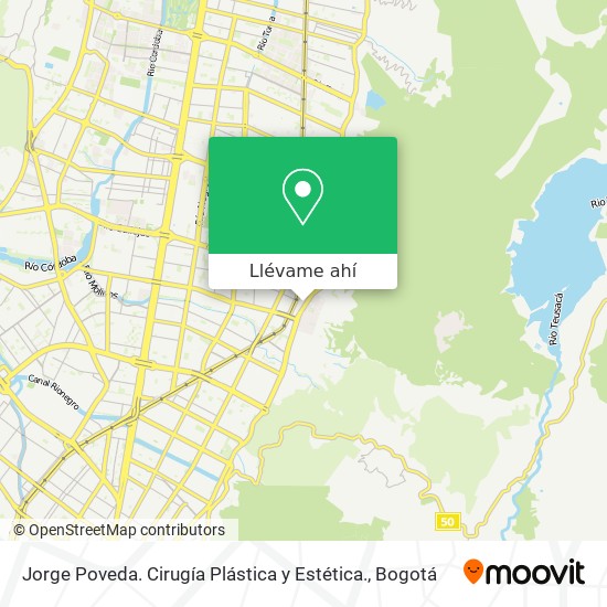 Mapa de Jorge Poveda. Cirugía Plástica y Estética.