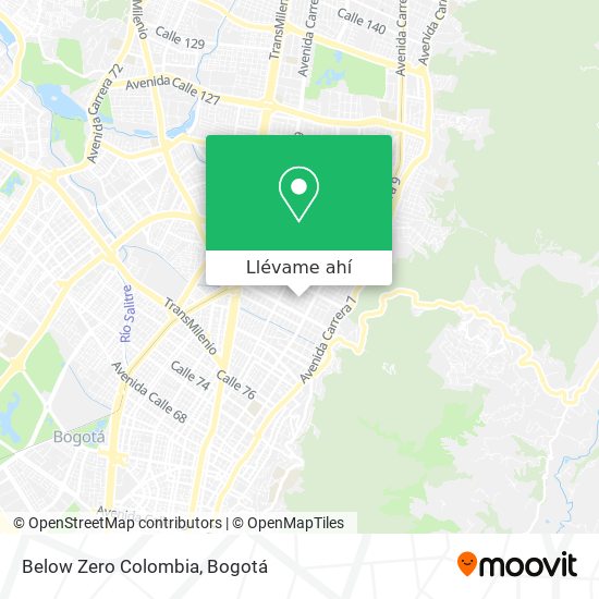 Mapa de Below Zero Colombia