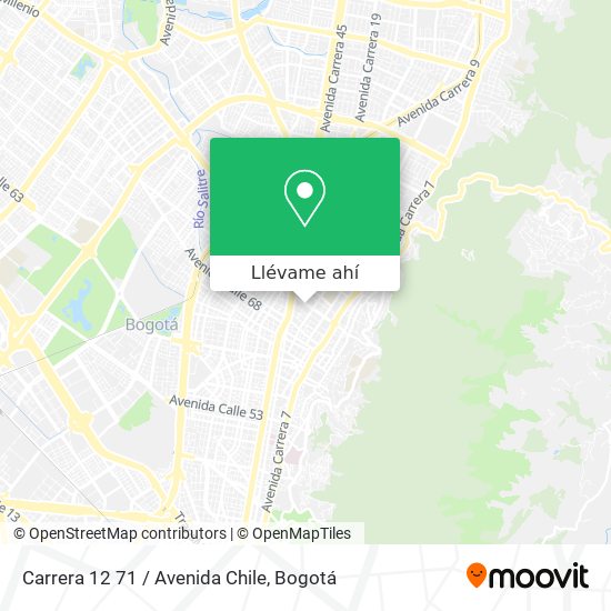 Mapa de Carrera 12 71 / Avenida Chile