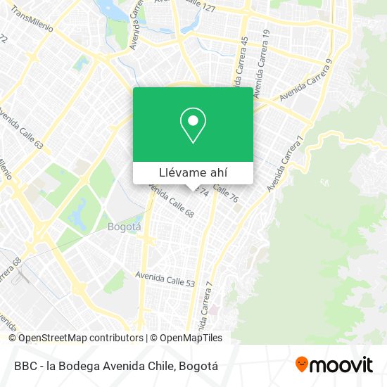 Mapa de BBC - la Bodega Avenida Chile