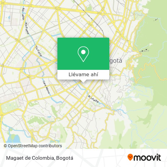 Mapa de Magaet de Colombia