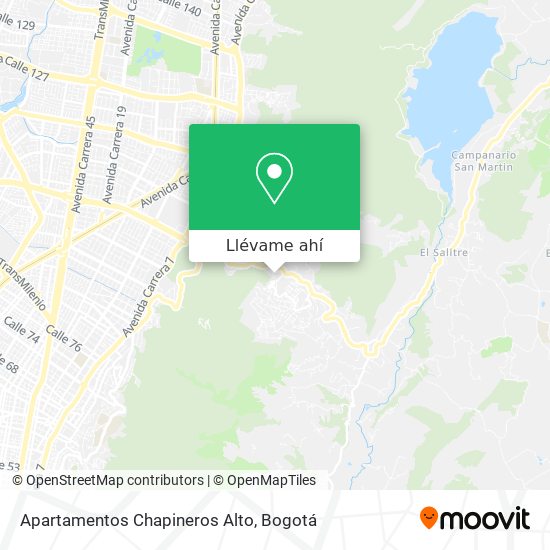 Mapa de Apartamentos Chapineros Alto