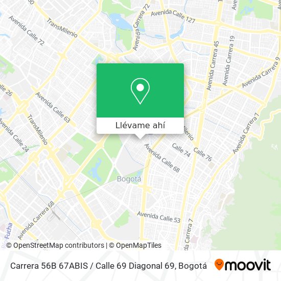 Mapa de Carrera 56B 67ABIS / Calle 69 Diagonal 69