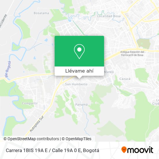 Mapa de Carrera 1BIS 19A E / Calle 19A 0 E