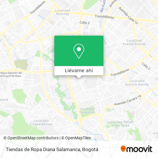 Mapa de Tiendas de Ropa Diana Salamanca