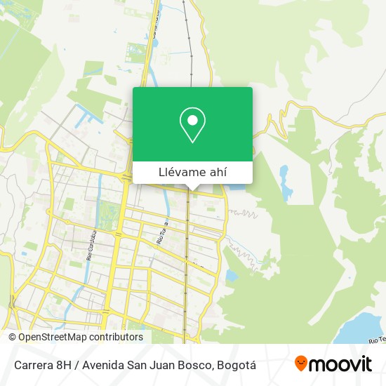 Mapa de Carrera 8H / Avenida San Juan Bosco