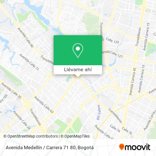 Mapa de Avenida Medellín / Carrera 71 80