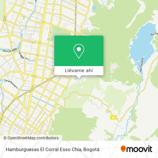 Mapa de Hamburguesas El Corral Esso Chia