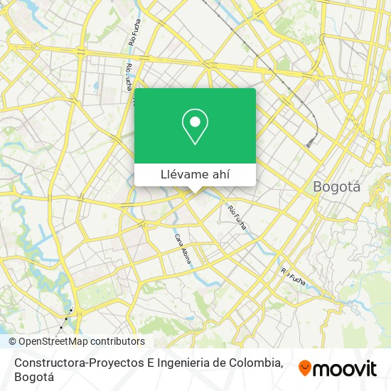 Mapa de Constructora-Proyectos E Ingenieria de Colombia
