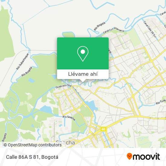 Mapa de Calle 86A S 81