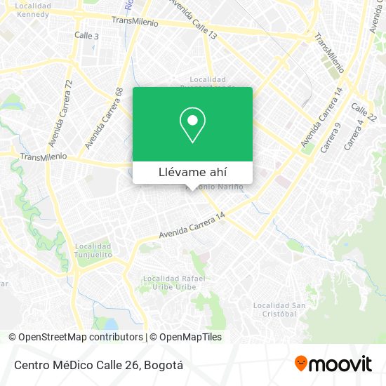 Mapa de Centro MéDico Calle 26