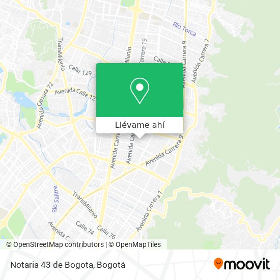 Mapa de Notaria 43 de Bogota