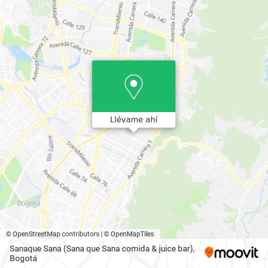 Mapa de Sanaque Sana (Sana que Sana comida & juice bar)
