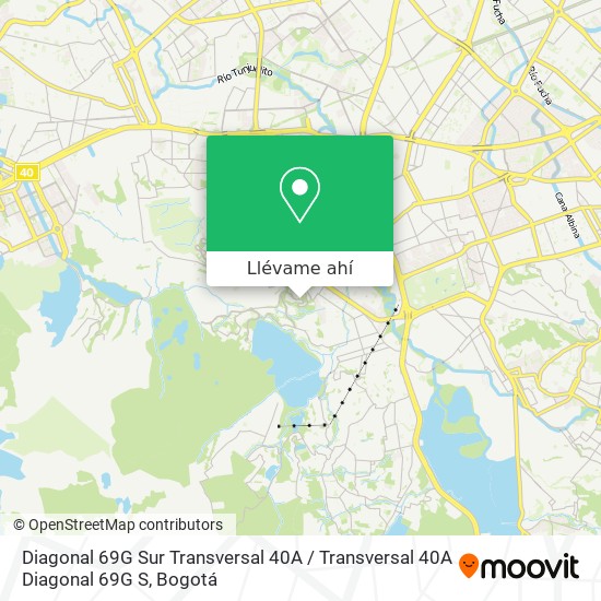 Mapa de Diagonal 69G Sur Transversal 40A / Transversal 40A Diagonal 69G S