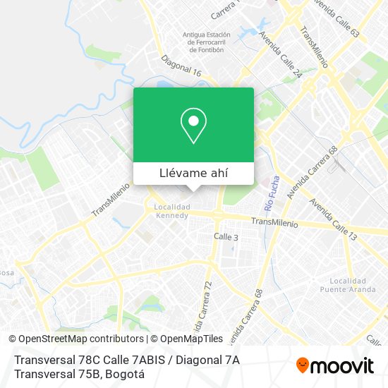 Mapa de Transversal 78C Calle 7ABIS / Diagonal 7A Transversal 75B