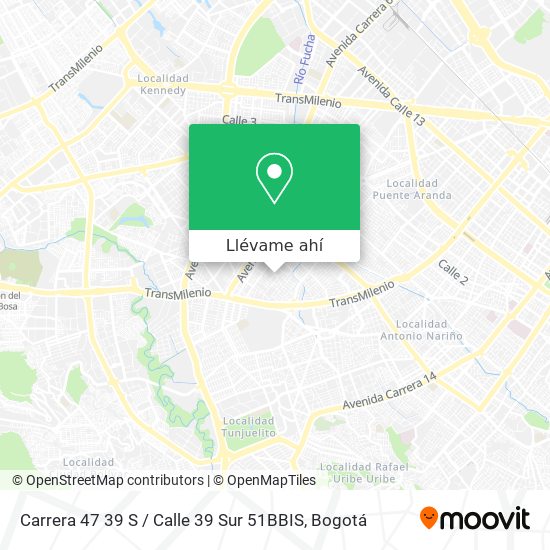 Mapa de Carrera 47 39 S / Calle 39 Sur 51BBIS