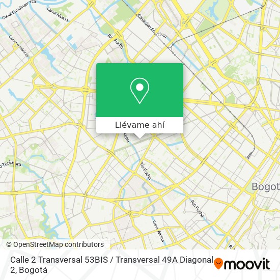 Mapa de Calle 2 Transversal 53BIS / Transversal 49A Diagonal 2