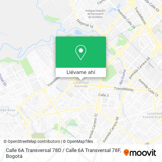 Mapa de Calle 6A Transversal 78D / Calle 6A Transversal 78F