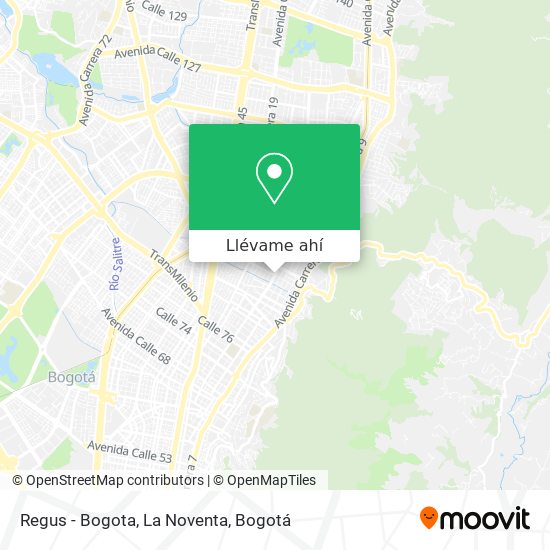 Mapa de Regus - Bogota, La Noventa