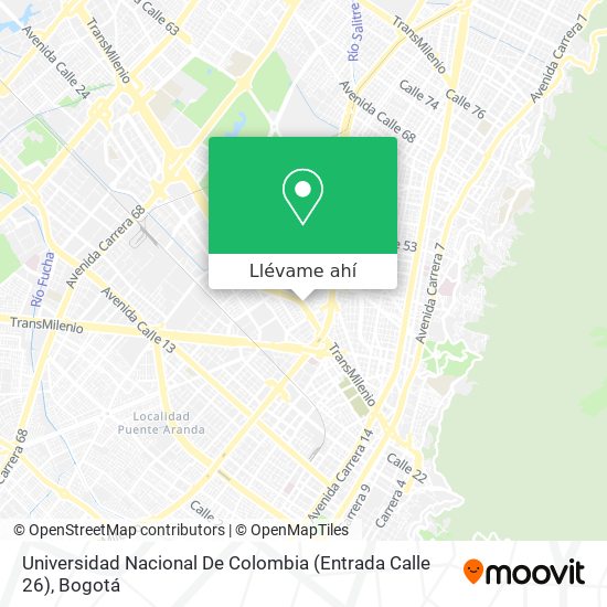 Mapa de Universidad Nacional De Colombia (Entrada Calle 26)