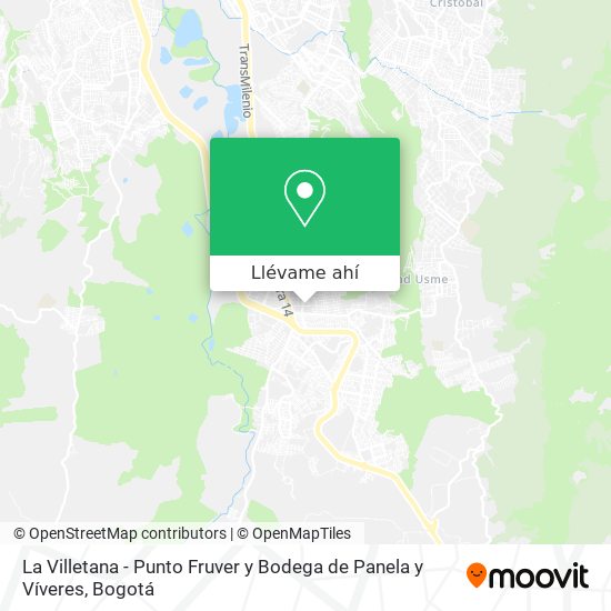 Mapa de La Villetana - Punto Fruver y Bodega de Panela y Víveres