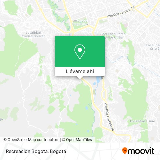 Mapa de Recreacion Bogota