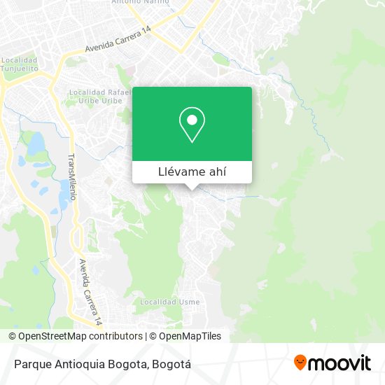 Mapa de Parque Antioquia Bogota