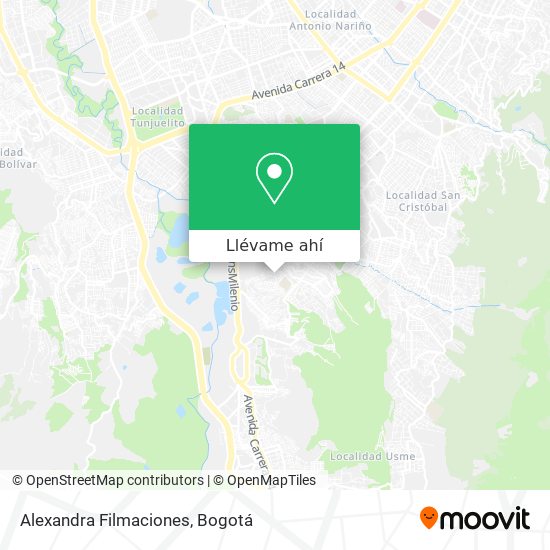Mapa de Alexandra Filmaciones