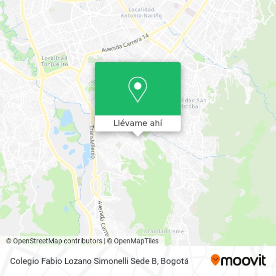 Mapa de Colegio Fabio Lozano Simonelli Sede B
