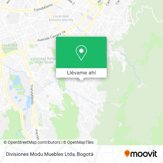 Mapa de Divisiones Modu Muebles Ltda