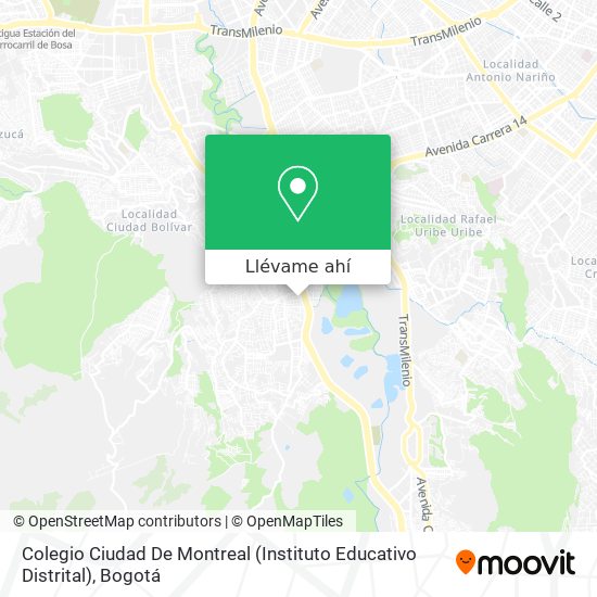 Mapa de Colegio Ciudad De Montreal (Instituto Educativo Distrital)