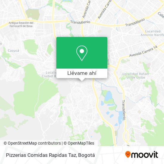 Mapa de Pizzerias Comidas Rapidas Taz