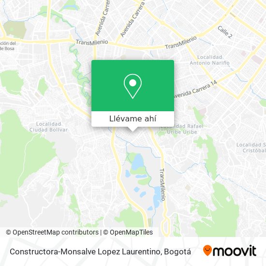 Mapa de Constructora-Monsalve Lopez Laurentino