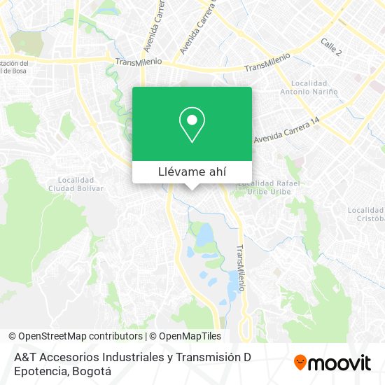 Mapa de A&T Accesorios Industriales y Transmisión D Epotencia