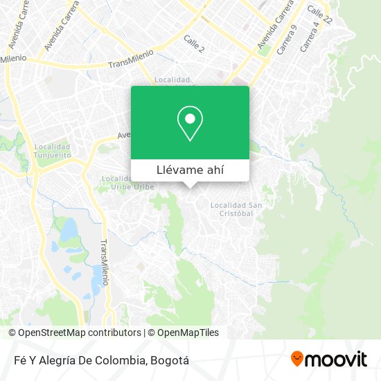 Mapa de Fé Y Alegría De Colombia