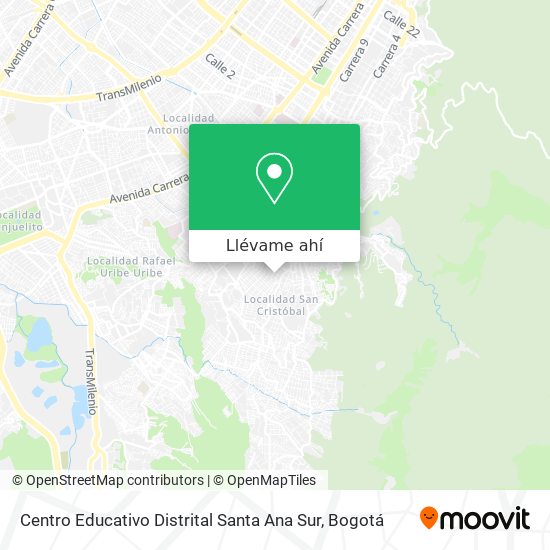 Mapa de Centro Educativo Distrital Santa Ana Sur