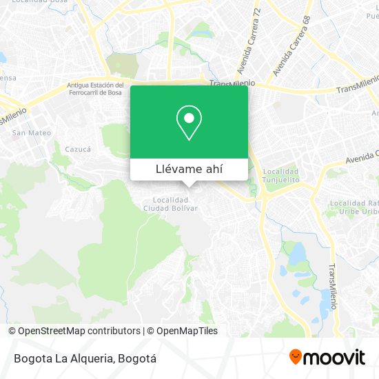 Mapa de Bogota La Alqueria