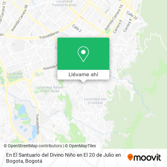 Mapa de En El Santuario del Divino Niño en El 20 de Julio en Bogota