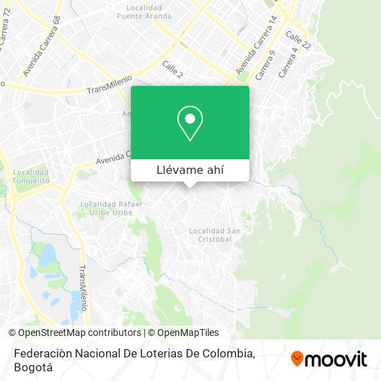 Mapa de Federaciòn Nacional De Loterias De Colombia
