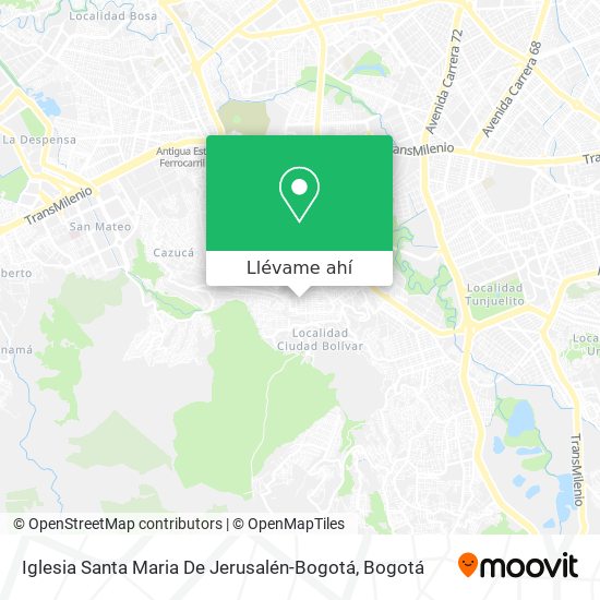 Mapa de Iglesia Santa Maria De Jerusalén-Bogotá