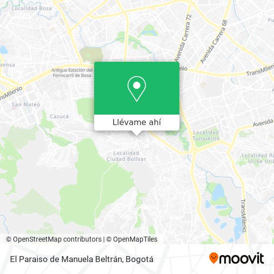Mapa de El Paraiso de Manuela Beltrán