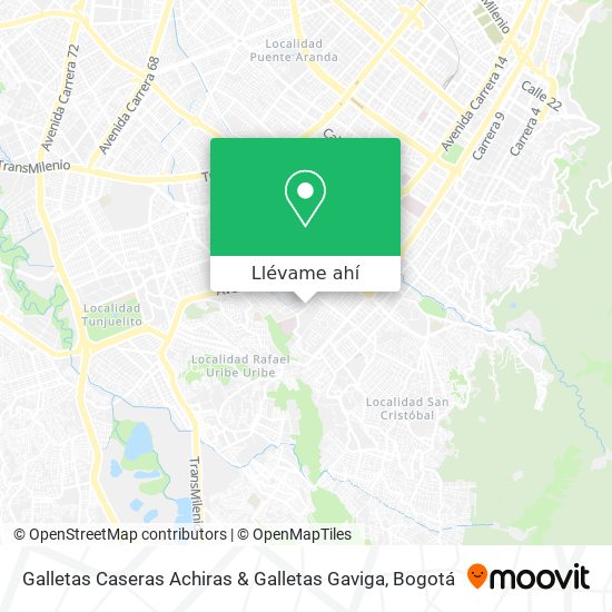 Mapa de Galletas Caseras Achiras & Galletas Gaviga