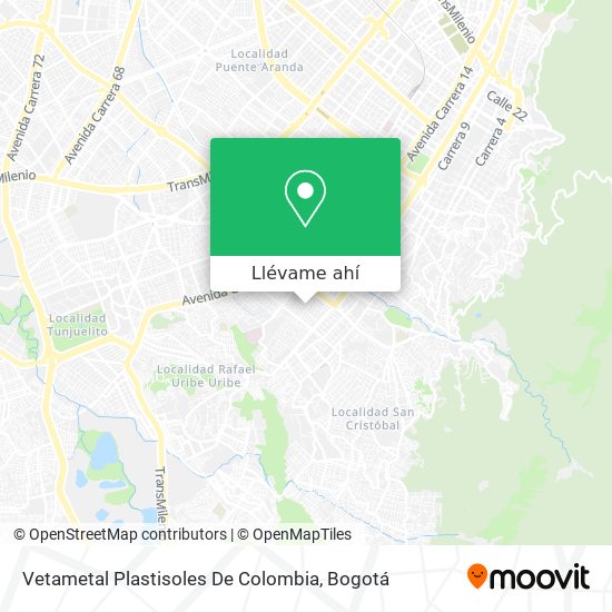 Mapa de Vetametal Plastisoles De Colombia