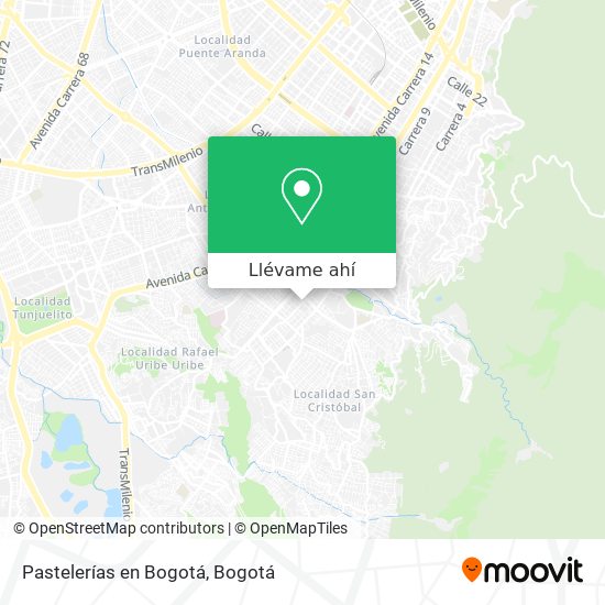 Mapa de Pastelerías en Bogotá