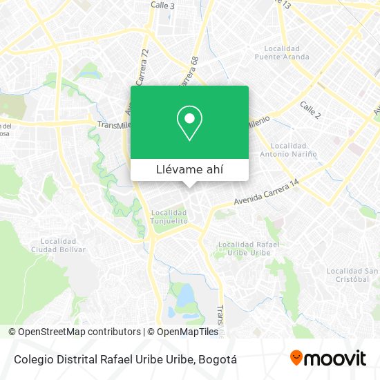 Mapa de Colegio Distrital Rafael Uribe Uribe