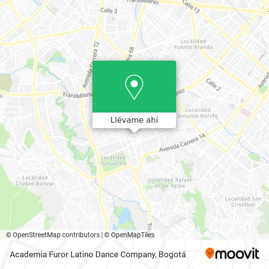 Mapa de Academia Furor Latino Dance Company
